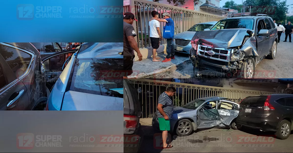 En menos de media hora, seis automóviles participan en 2 choques múltiples