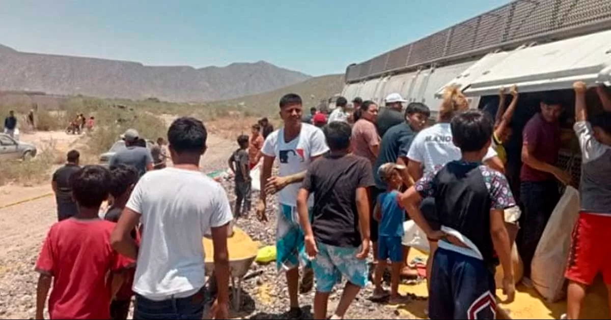 Tras el descarrilamiento se dio aviso al 911 para que acudieran corporaciones de rescate y se evitara la rapiña del grano