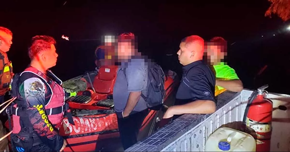Rescatan a dos personas atrapadas en el río Bravo; uno era un migrante