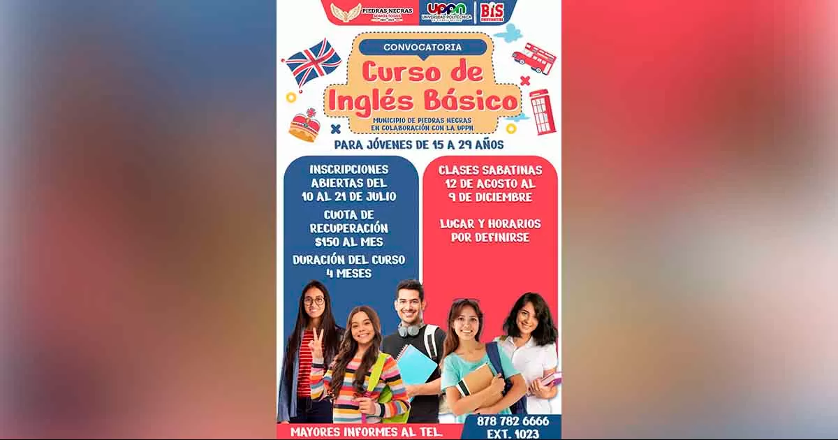 Invitan a registrarse a programa de inglés básico