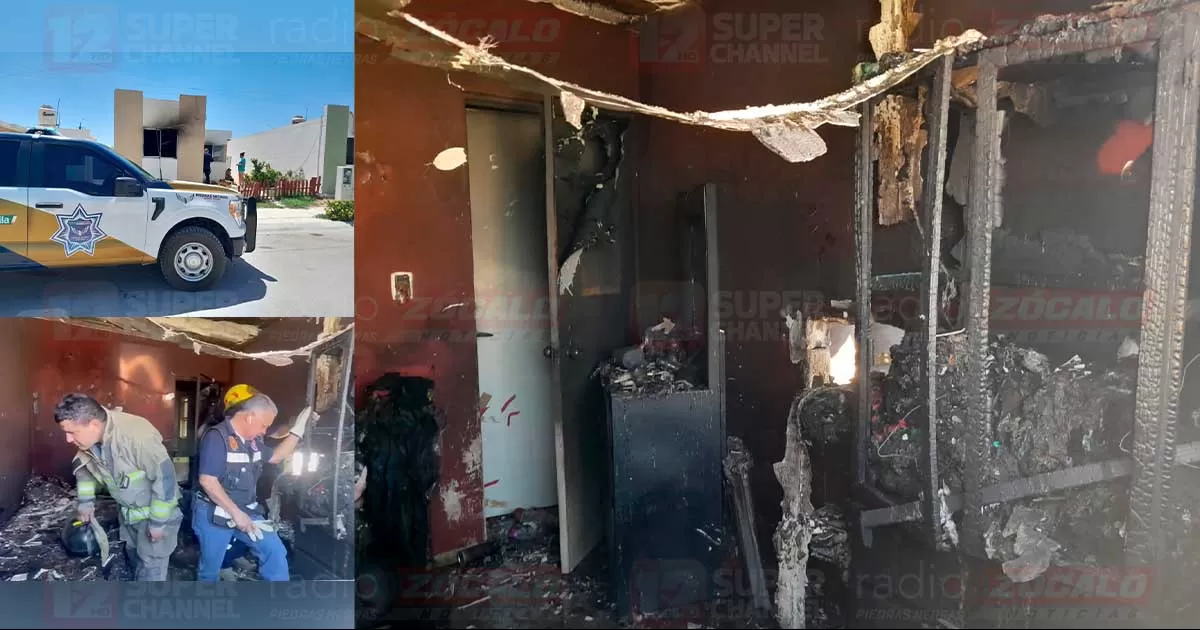 Al momento que inició el fuego la vivienda se encontraba sola.