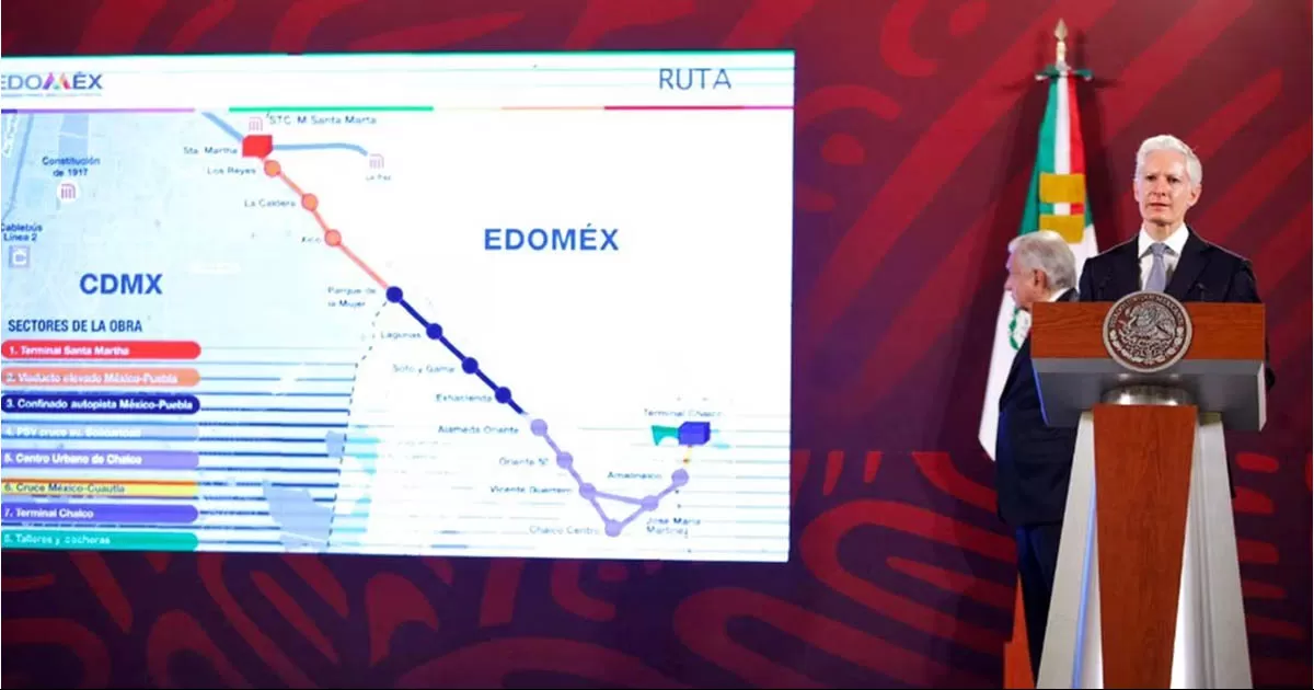El gobernador del Edomex, Alfredo del Mazo, presentó en la mañanera de López Obrador los dos servicios de transporte de Trolebús normal y exprés