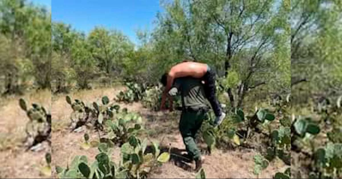 Oficial salva a migrante víctima de insolación