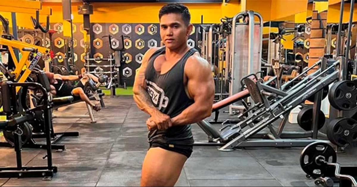 El fisicoculturista Justyn Vicky, de 33 años, realizaba una sentadilla con una barra de casi 210 kilogramos.