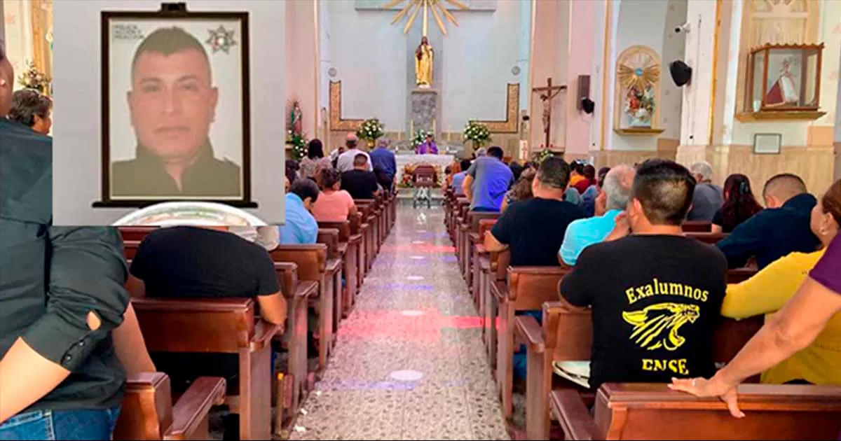 Familiares y amigos Hugo Javier Moreno, oficial que perdió la vida en un enfrentamiento con civiles armados, fue despedido con una misa