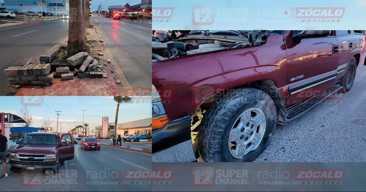 Dodge Journey al atravesarse a Suburban le provoca impacto contra Jardineras y camellón