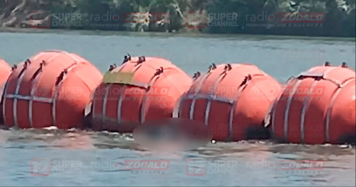 Muere migrante; se atora en muro flotante fronterizo de Piedras Negras