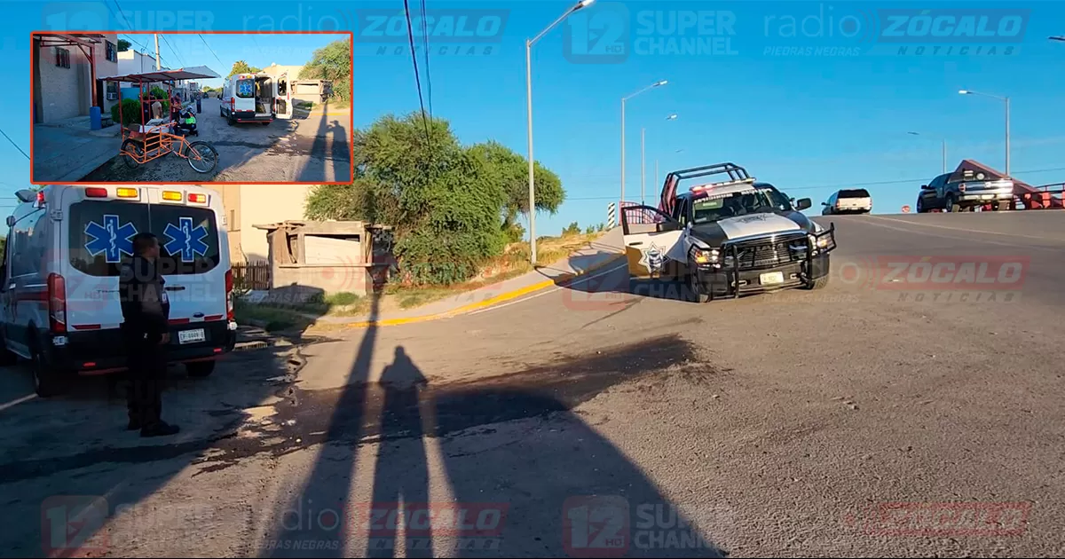 Vuelca vendedor ambulante en su triciclo al ir de “bajadita”