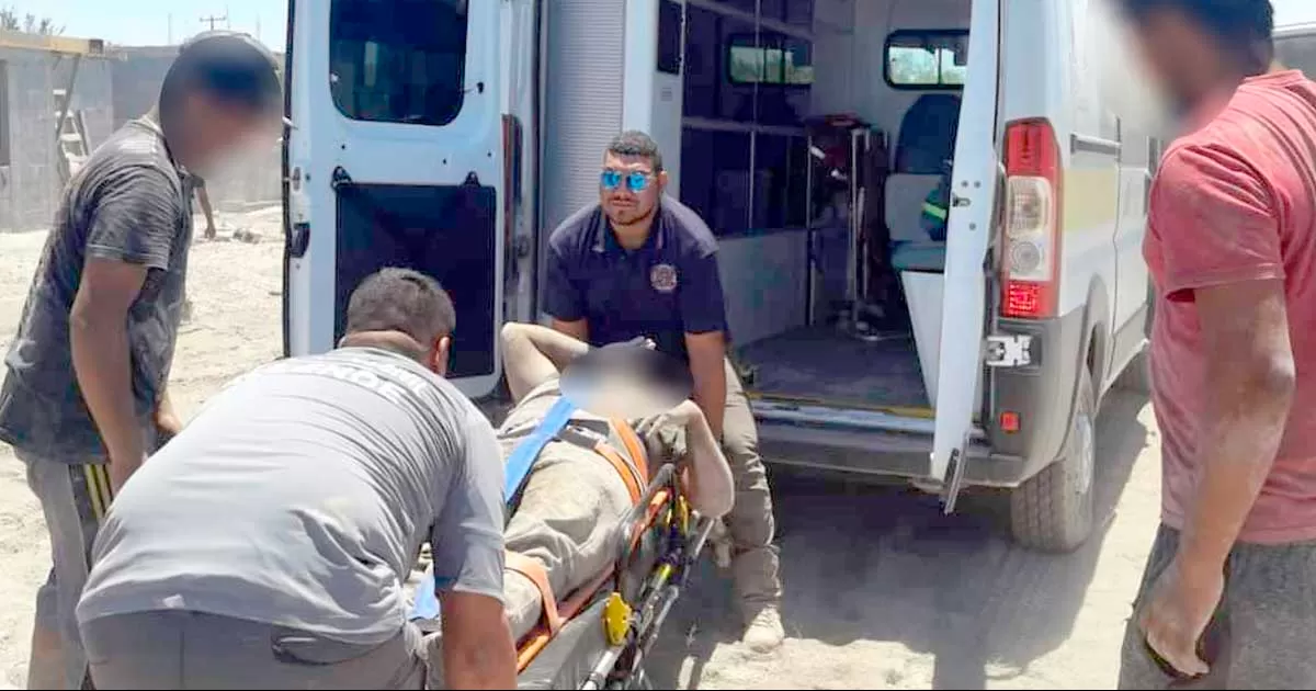 Se lesiona al caer de cuatro metros en Allende