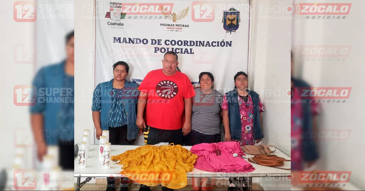 Detienen a 4 personas por robo a tienda departamental