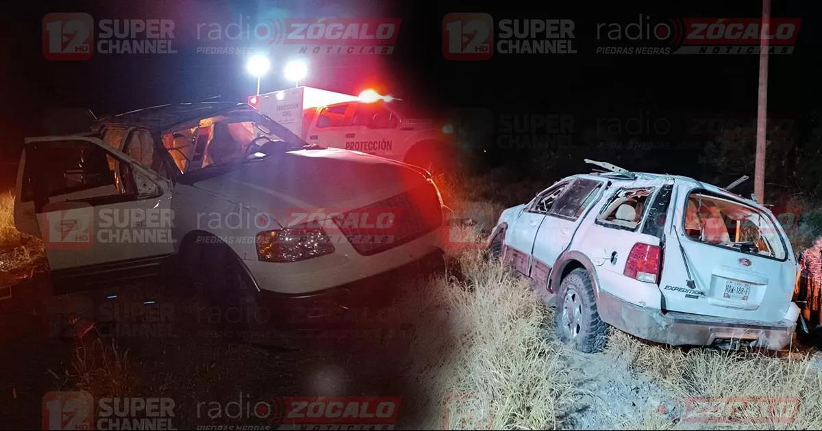 Dos lesionados deja accidente vial en Sabinas