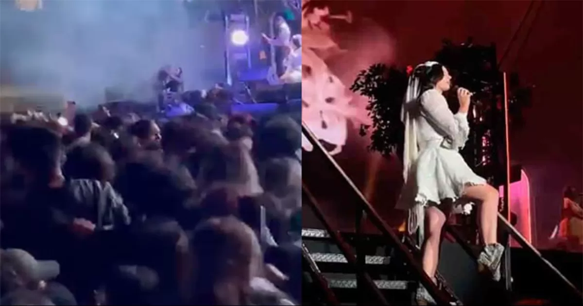 En redes sociales comenzaron a circular videos en donde fans que se encontraban en la sección de pista en el Foro Sol, sufrieron un accidente.