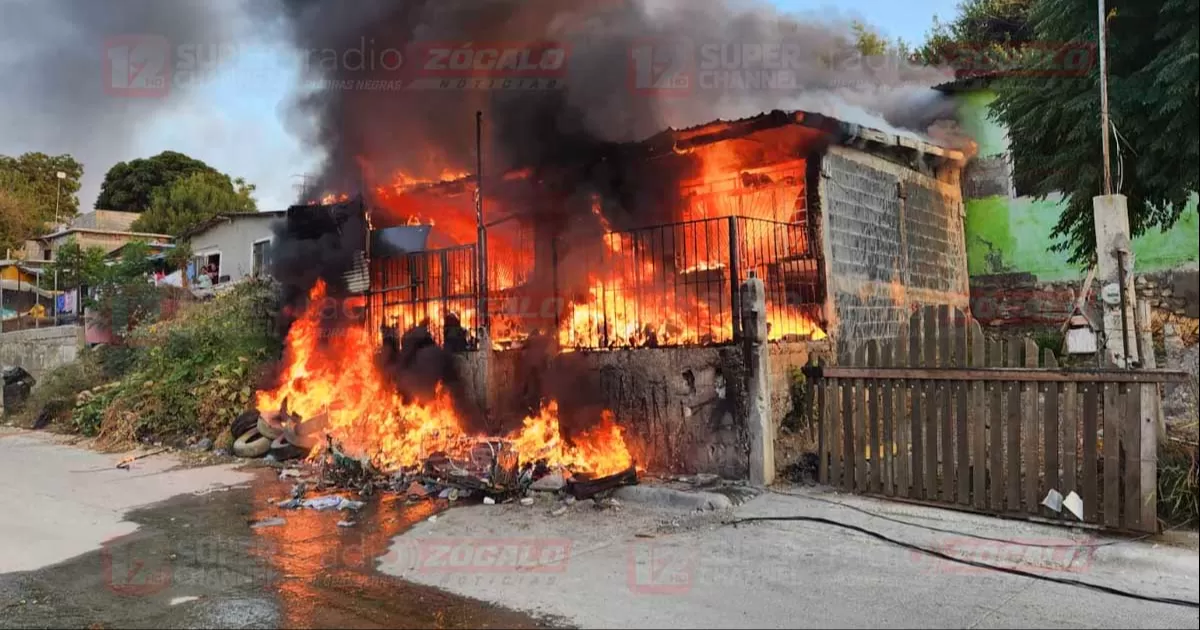 Envuelve fuego a vivienda en Acuña