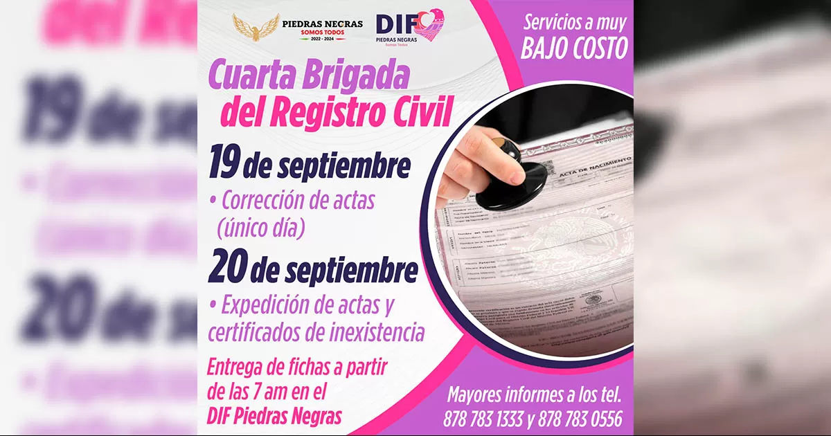 Serán dos días donde se estarán ofreciendo servicios a muy bajo costo a la ciudadanía.