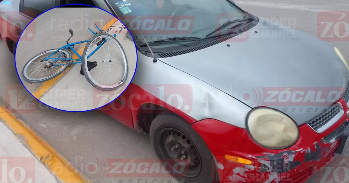 Embiste un auto a ciclista en Acuña