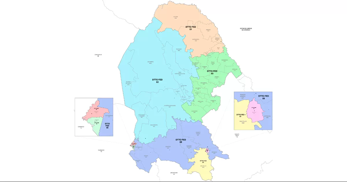 Coahuila tiene ahora 8 Distritos Electorales Federales
