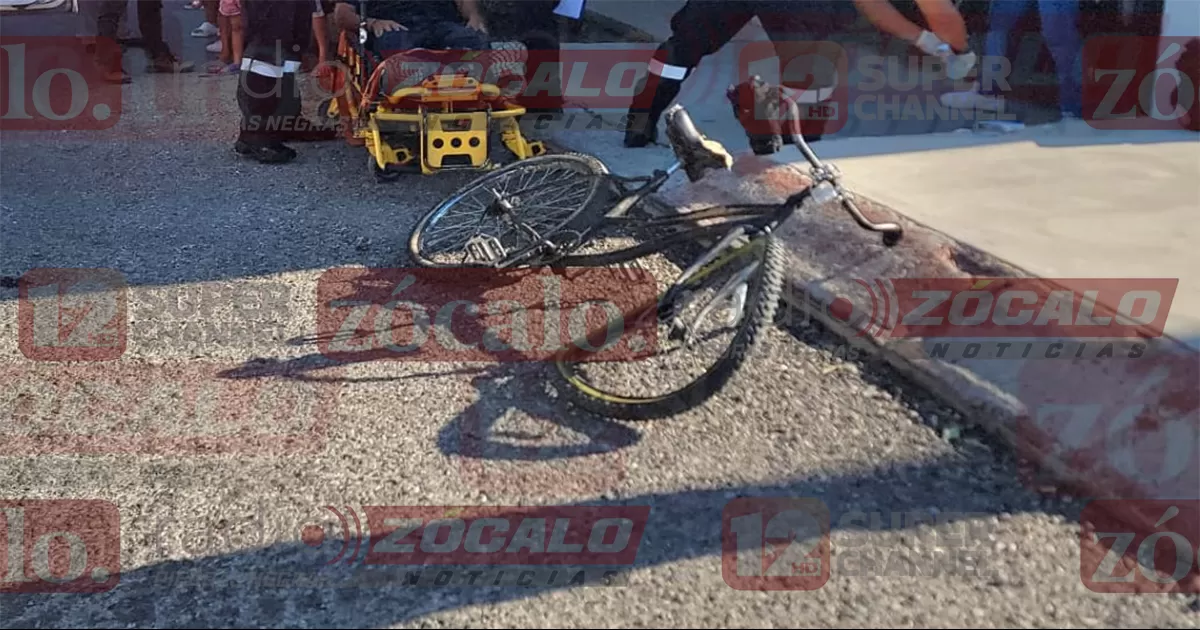 Un ciclista fue atropellado en la entrada de la colonia Real del Norte.