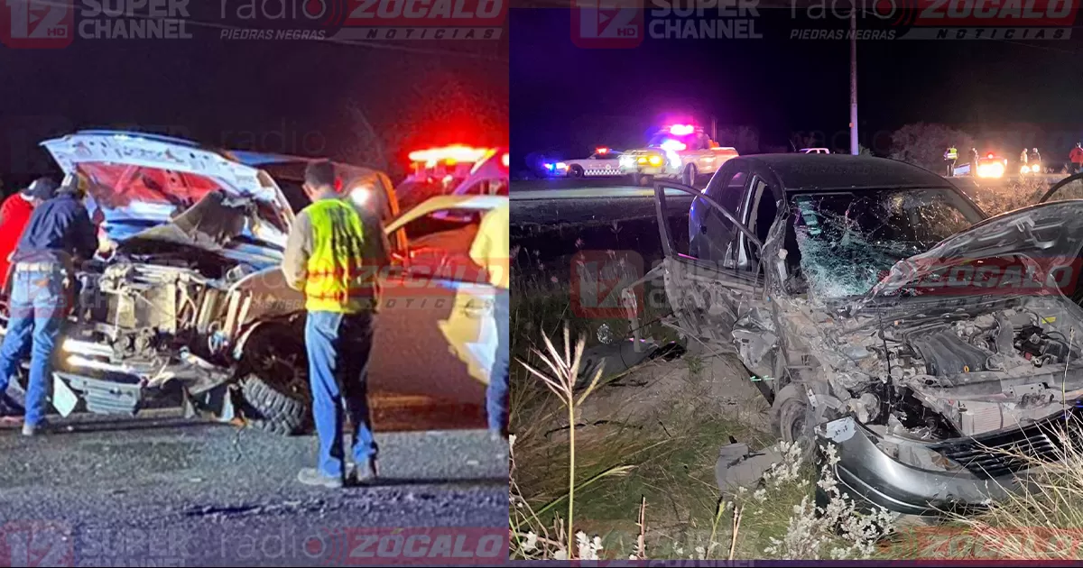 Fuerte accidente vial en la carretera tramo Allende  - Piedras Negras