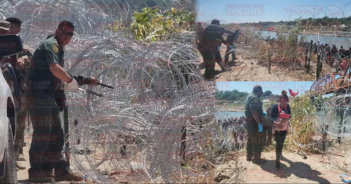 Patrulla Fronteriza corta alambre de púas y deja cruzar a migrantes a EU