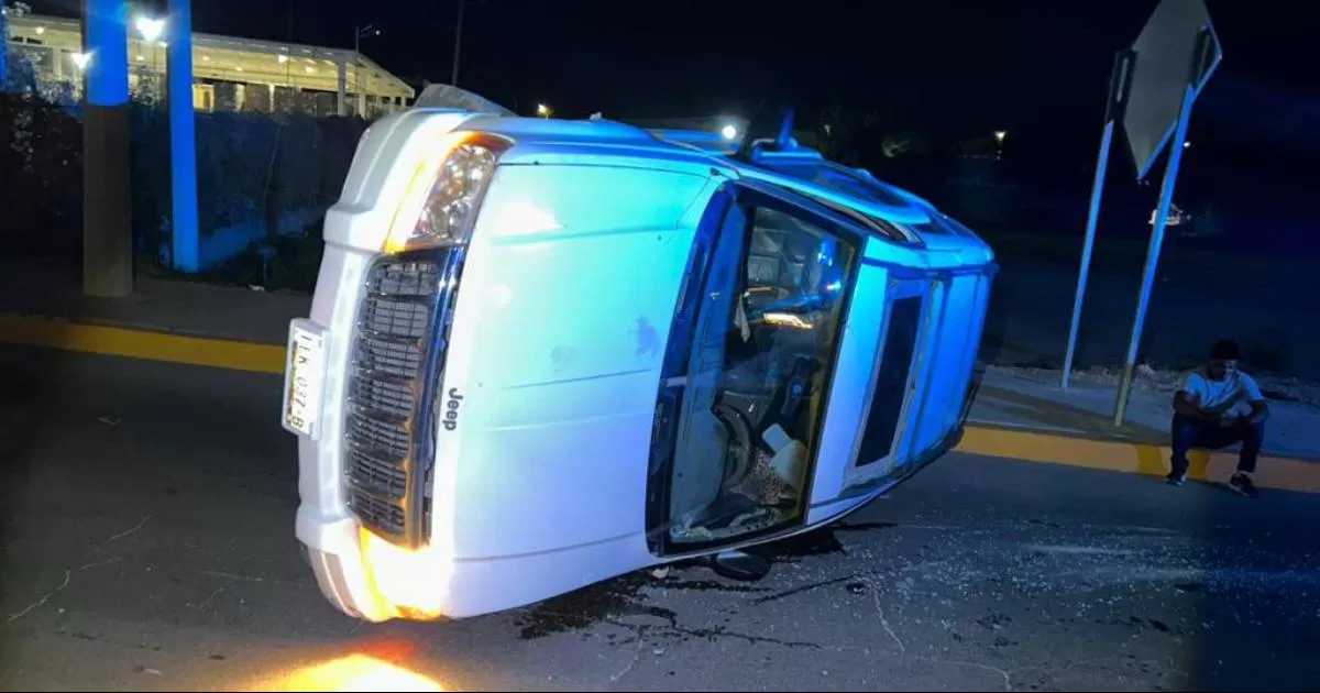 Se registró volcadura en libramiento de Acuña