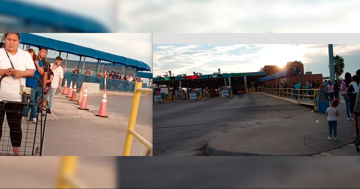 Registra puente 1 aglomeración en fila peatonal hacia Eagle Pass