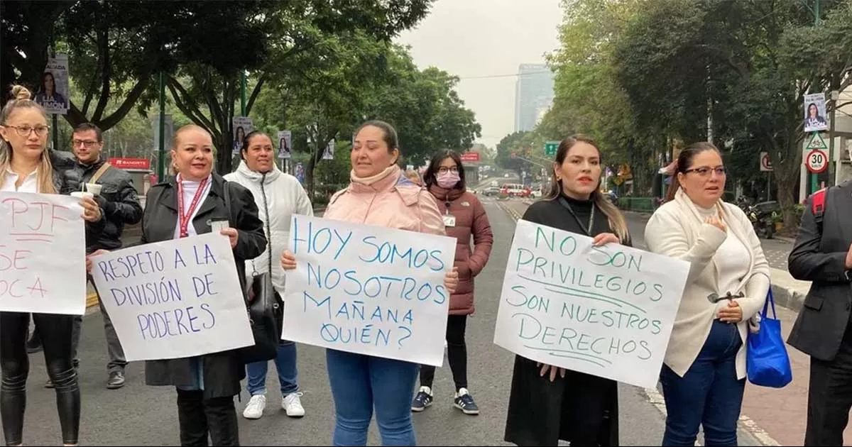 Por segundo día, trabajadores del Poder Judicial protestan y bloquean vialidades de la CDMX