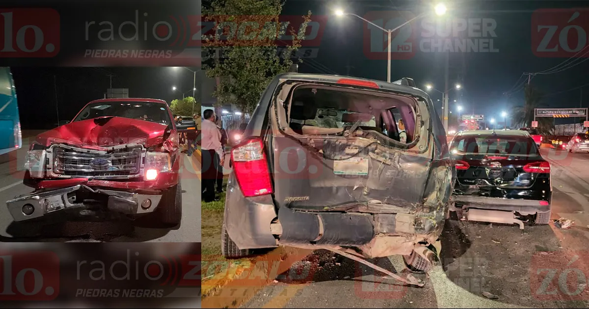 Por falta de precaución provoca choque carambola en Fausto Z. Martínez