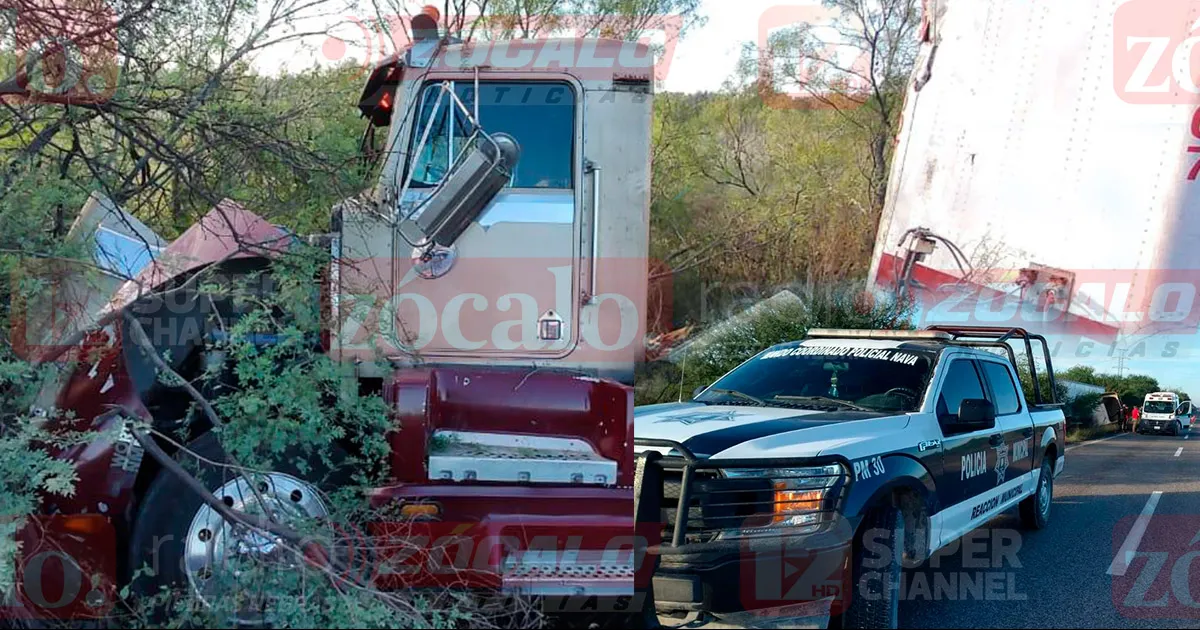 El conductor del camión resultó solo con una herida en el dedo de la mano derecha sin ser necesario su traslado al hospital.