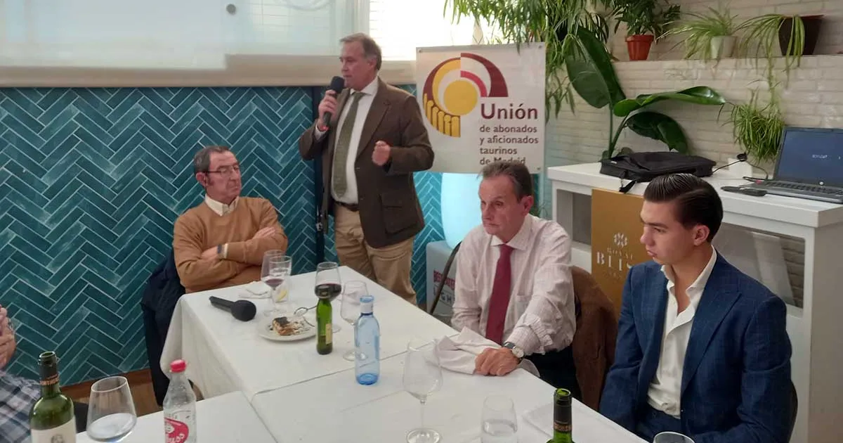Bruno Aloi convivió con la “Unión de Abonados y Aficionados Taurinos de Madrid”.