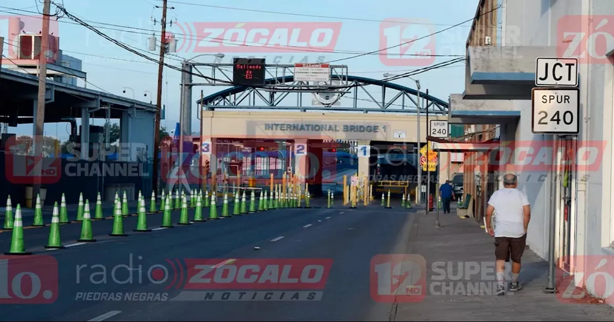 El cierre del puente se debe a la realización del evento navideño en la Gran Plaza de Piedras Negras.