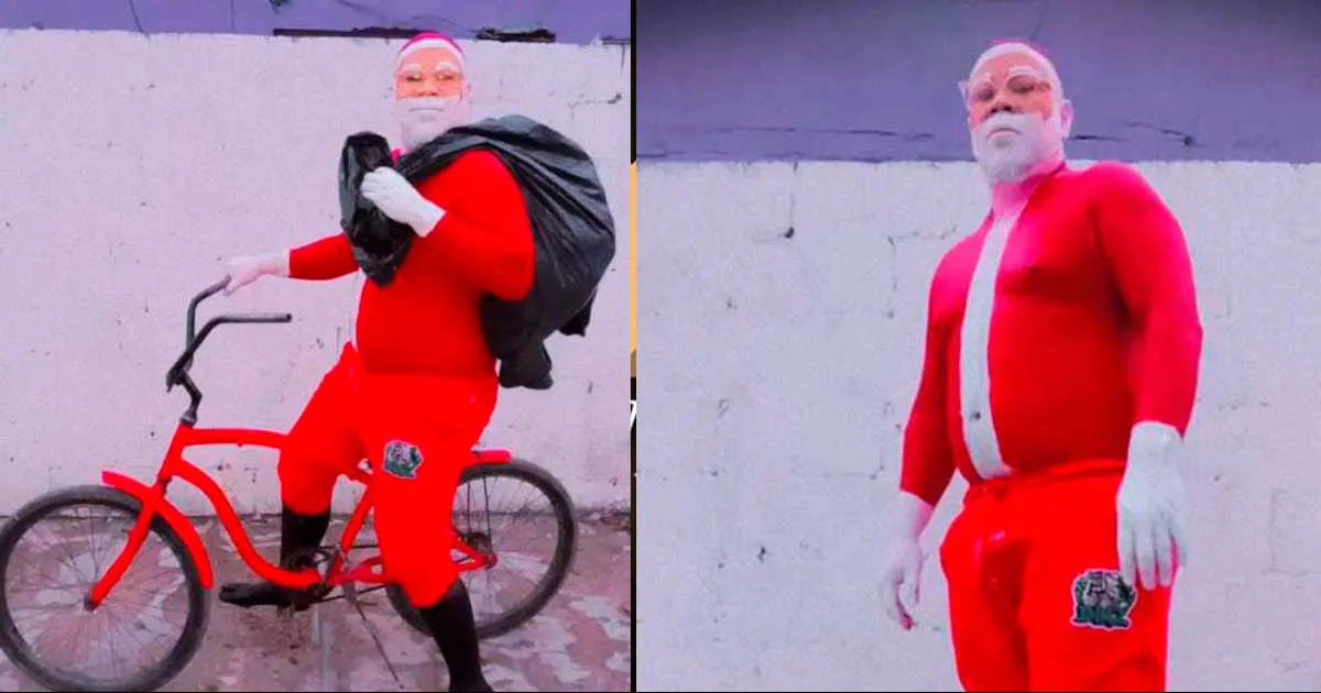 Desde Piedras Negras para todo Coahuila y el sur de Texas, el nigropetense Jorge Valdez realizó una navideña caracterización para despedir el año repartiendo sonrisas.