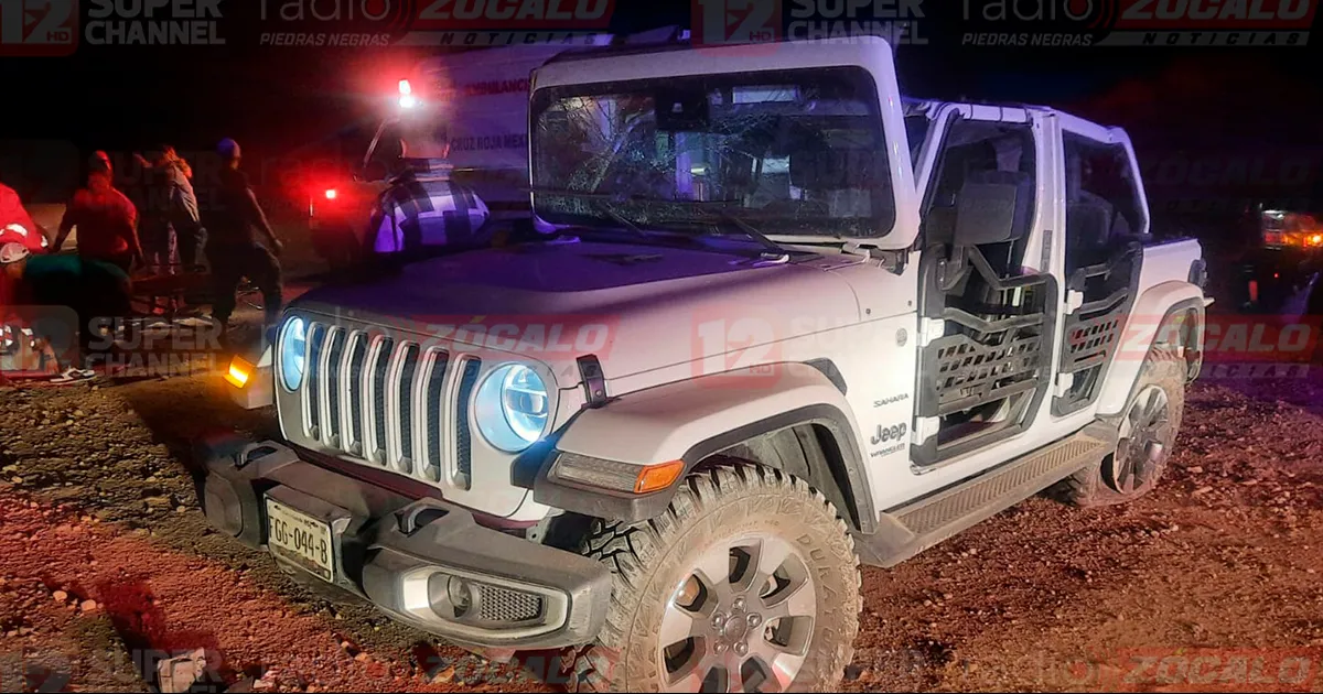 Se registra fuerte volcadura en La Presa de la Amistad