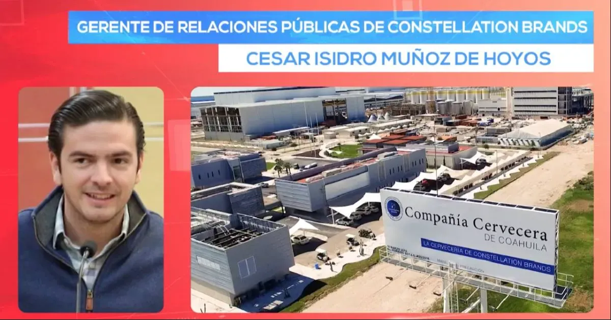 Cesar Isidro Muñoz de Hoyos, gerente de Relaciones Públicas de Constellation Brands, recordó que durante 2023 la empresa dispuso de 55 millones de pesos en obras hidráulicas tan solo en Zaragoza.