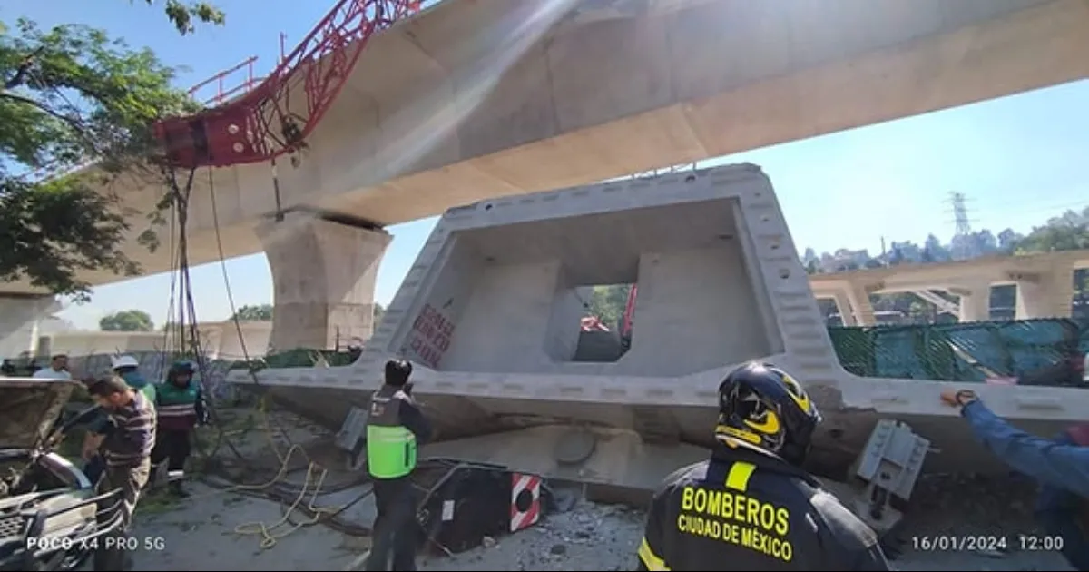 Colapsa estructura del Tren Interurbano México-Toluca