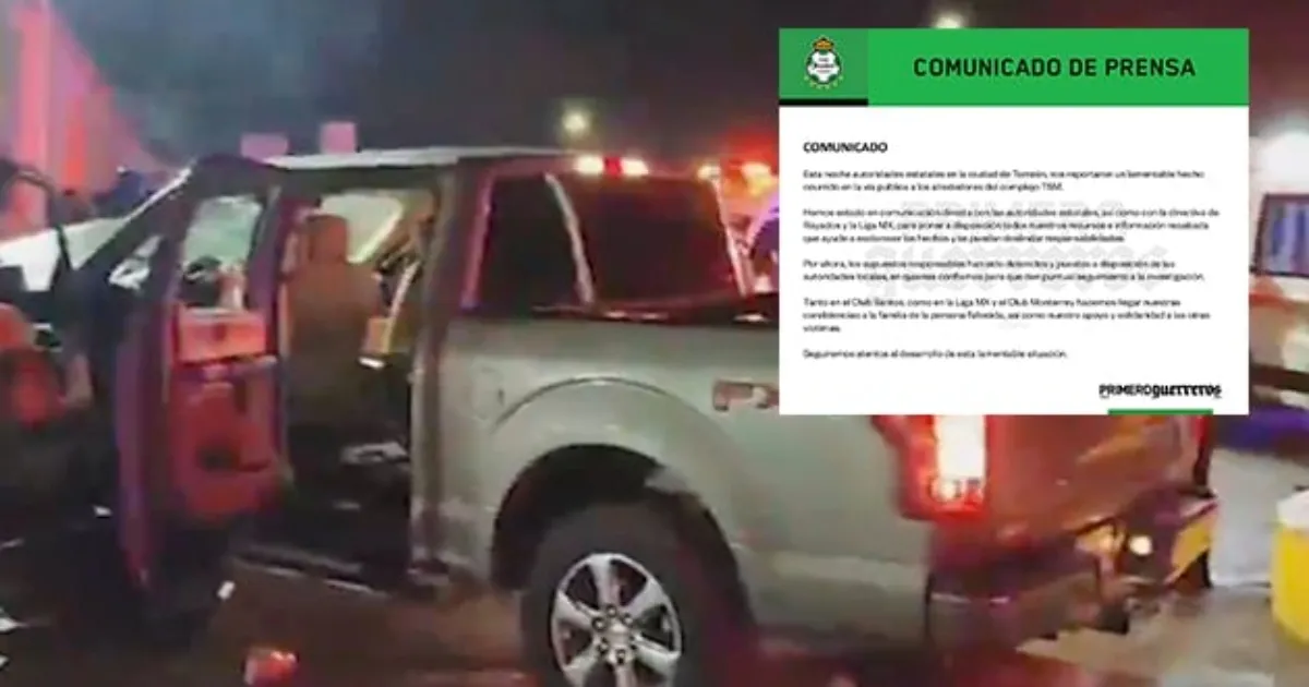 Santos Laguna confirma la detención de responsables tras fatal atropellamiento en Torreón