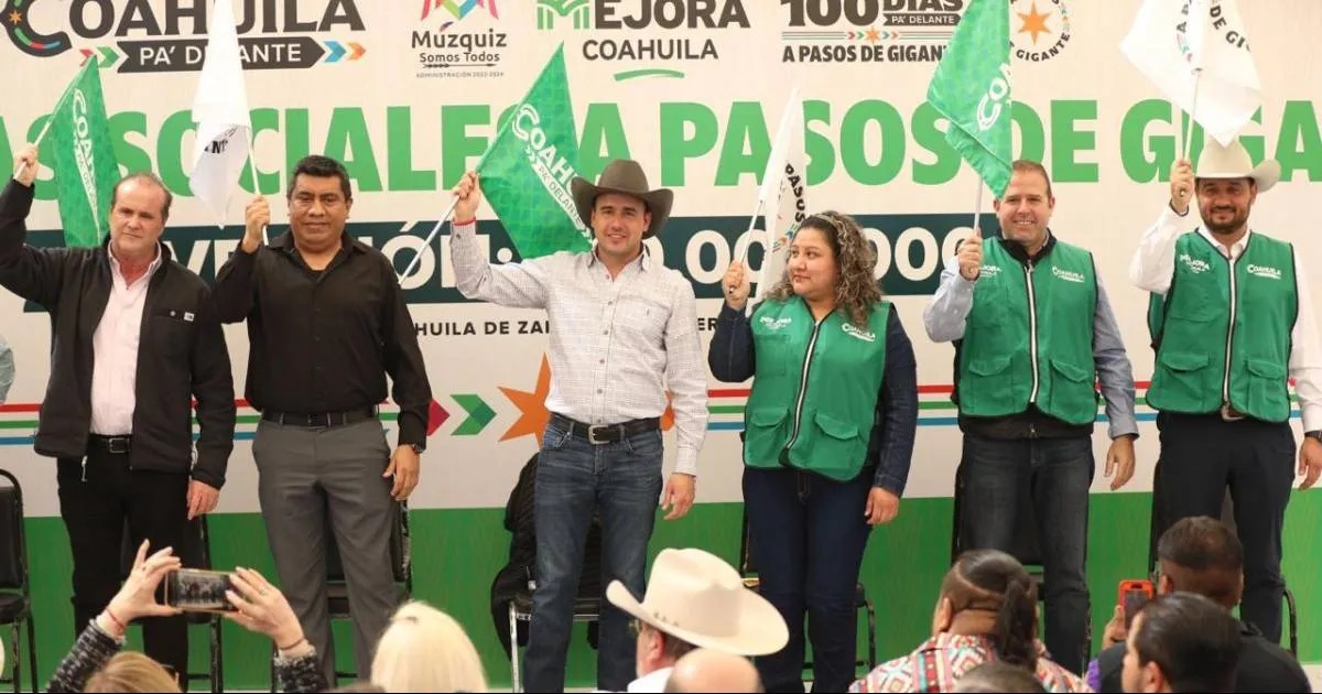 Manolo Jiménez Salinas arrancó obras sociales por el orden de los 50 millones de pesos en los municipios de San Juan de Sabinas, Múzquiz y Sabinas