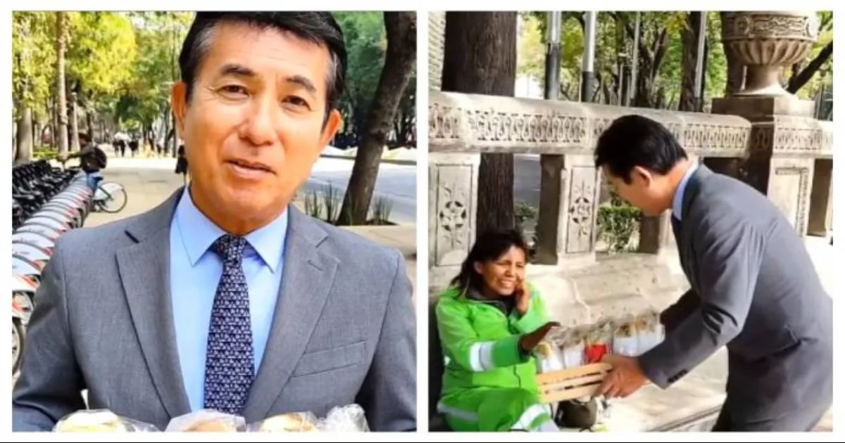 En el marco del Día de la Candelaria, el embajador de Japón en México, Noriteru Fukushima, salió a las calles para repartir tortas de tamal, las cuales conocemos como “guajolotas”.