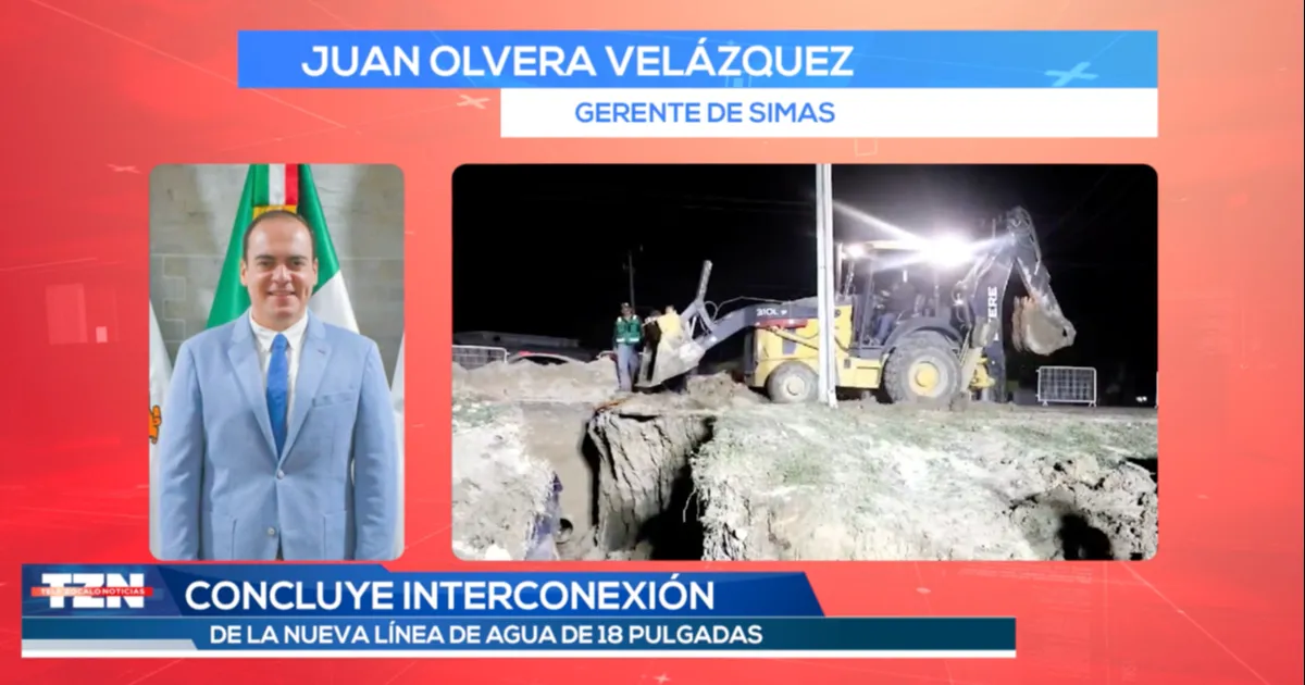 Concluye SIMAS interconexión de la nueva línea de agua de 18 pulgadas