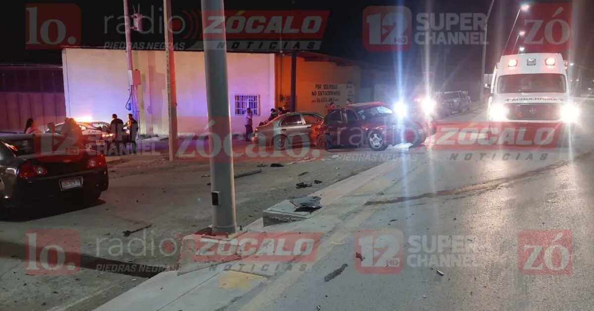 Choque triple en ejido Santa Eulalia deja 3 lesionados; uno es menor