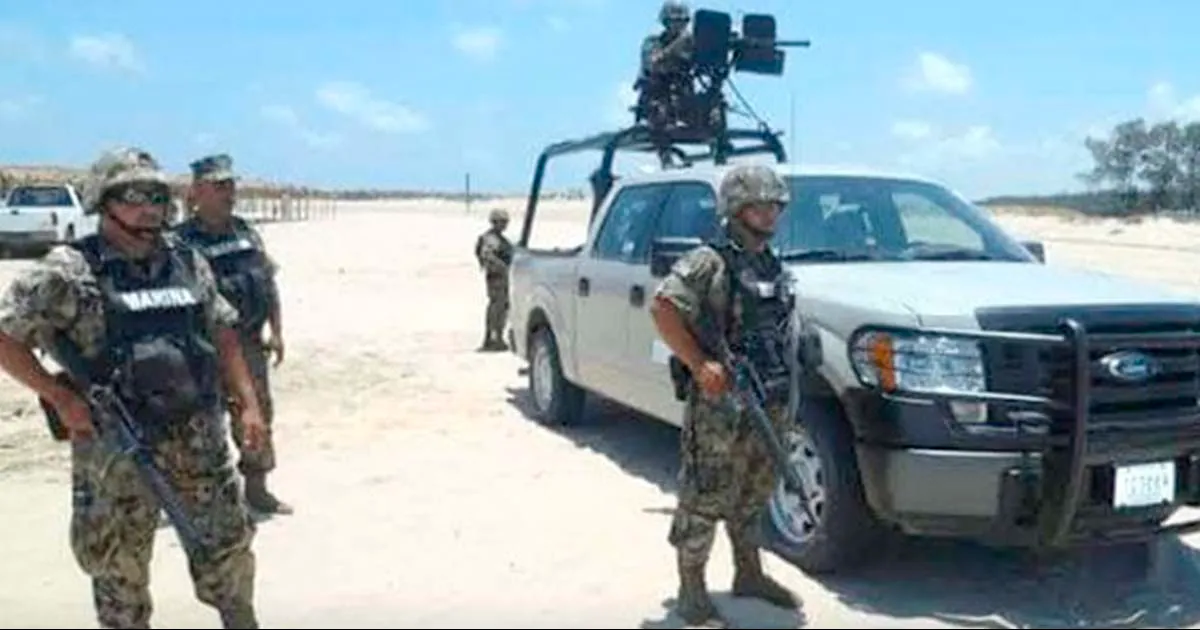 Los elementos de la Semar arribaron en varios vehículos y patrullan por diversos sectores de la ciudad