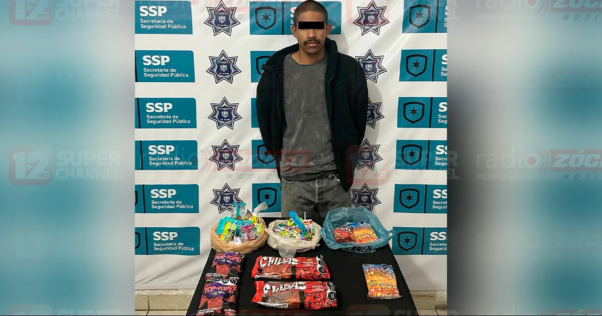 Detiene policía a ladrón de escuela en Acuña