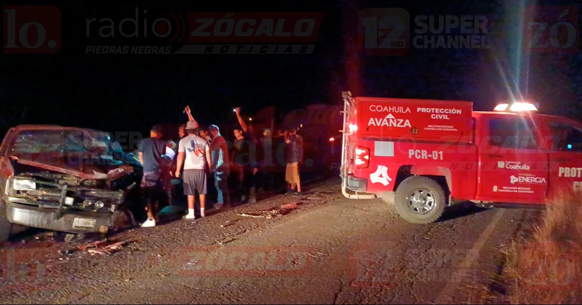 Dos lesionados deja choque en Múzquiz