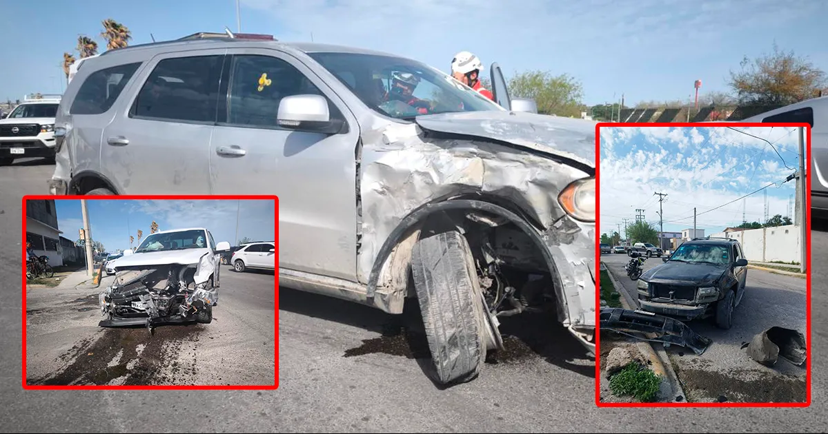 Se registra choque carambola en bulevar de Acuña