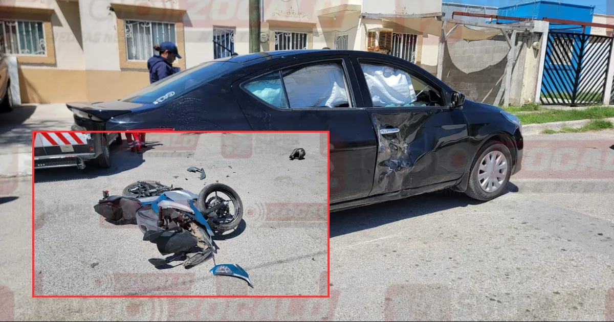 Choca contra motociclista en la 24 de Agosto