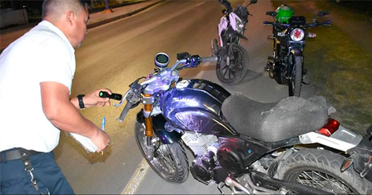 Autoridades realizaron un recorrido por la zona, sin embargo no se logró ubicar la motocicleta.