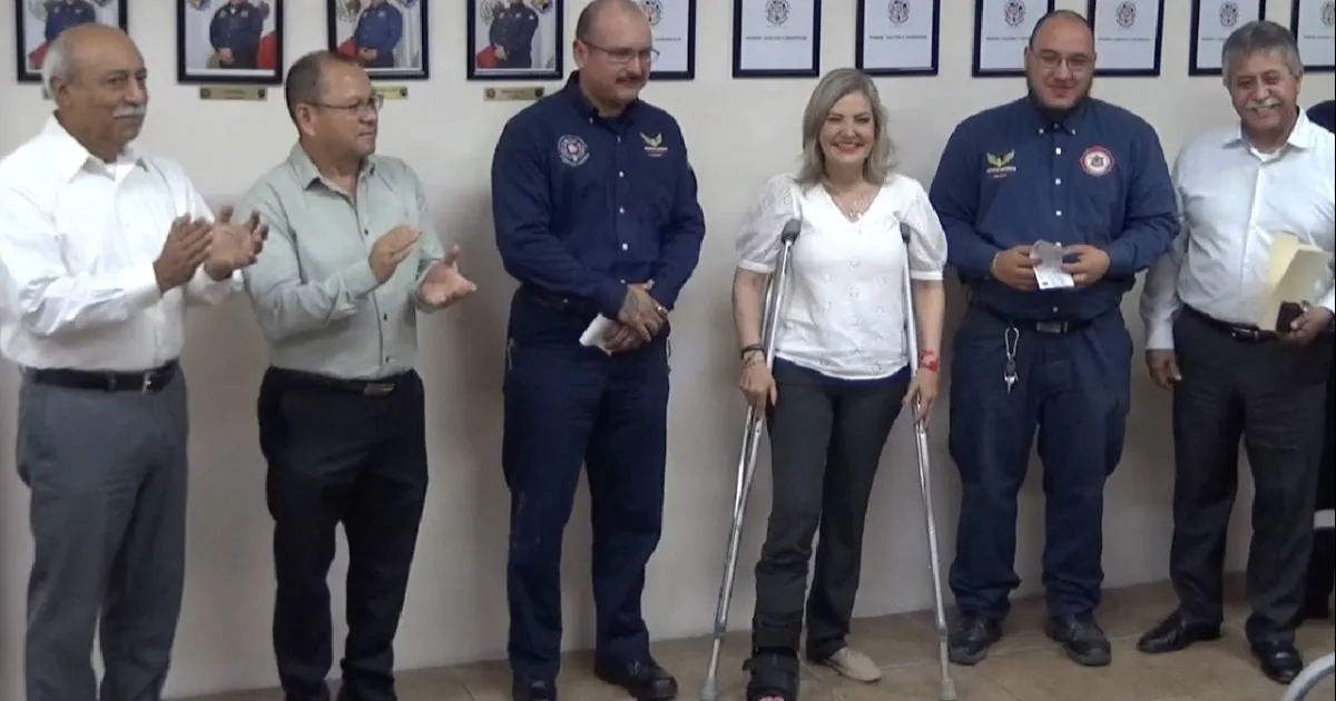 Norma Treviño, alcaldesa de PN, admitió que gracias a la oportuna atención que recibió en su accidente, logró salvar su pierna