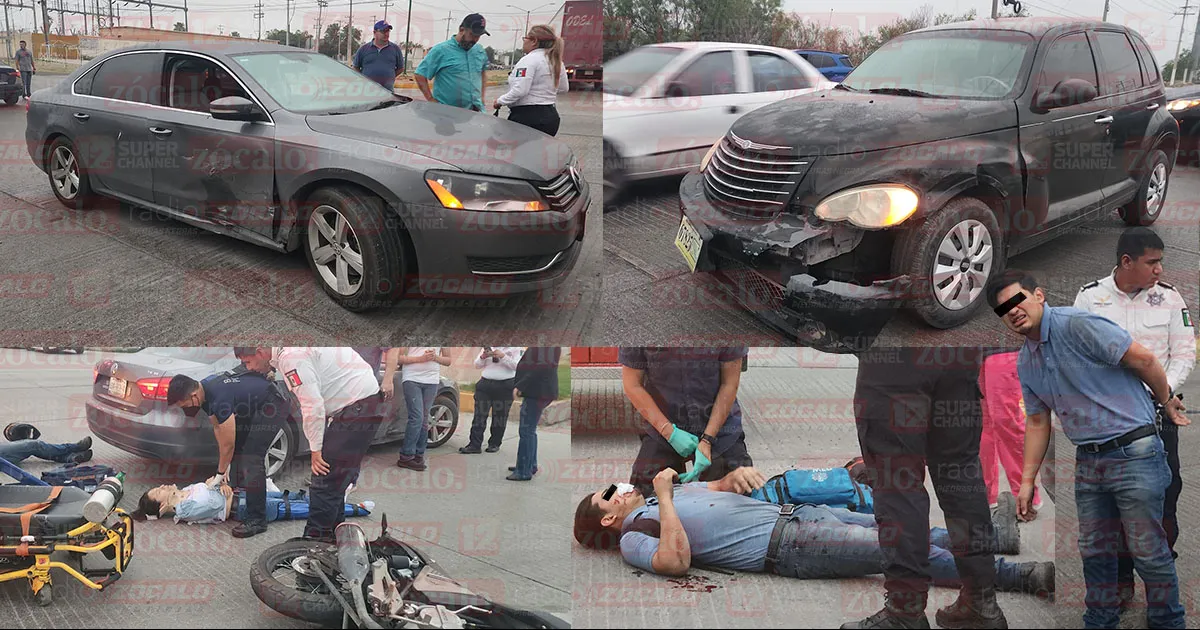 Chocan dos mujeres y motociclista atropella a una de las conductoras
