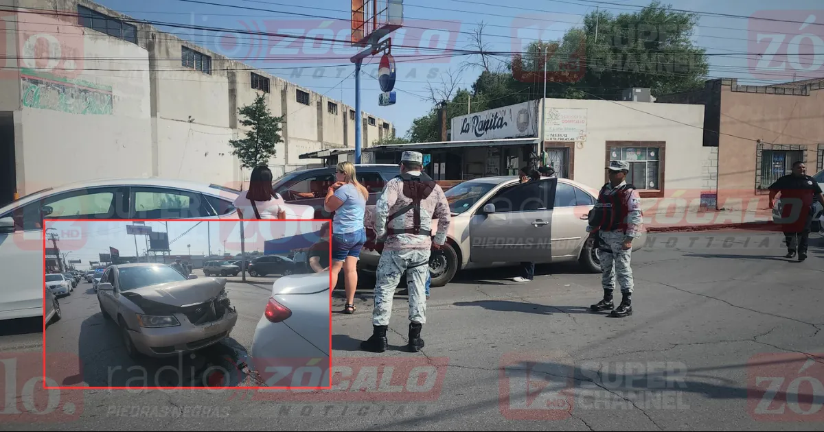 Se registra choque múltiple por alcance