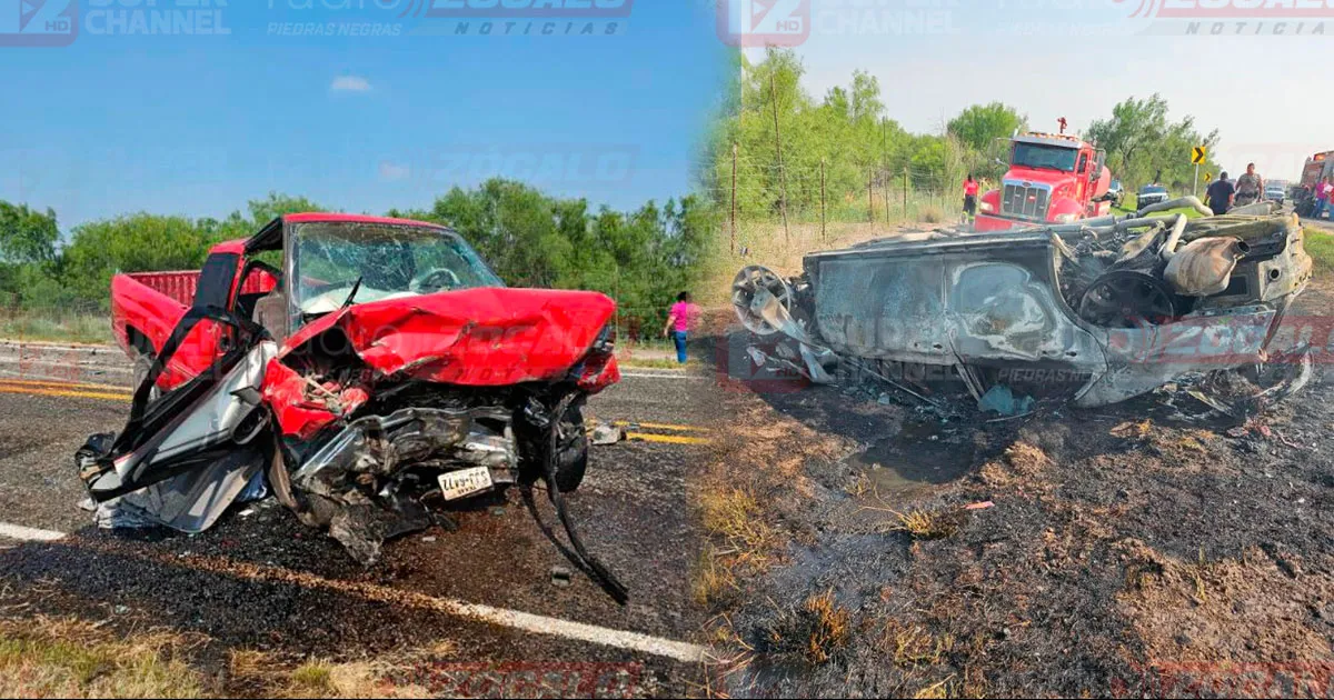 Choque frontal deja 7 muertos en Eagle Pass; cuatro murieron calcinados