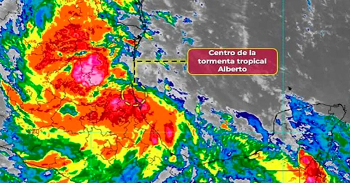 Se detalló que este fenómeno tiene vientos máximos sostenidos de 85 kilómetros por hora (km/h) y rachas de 100 km/h